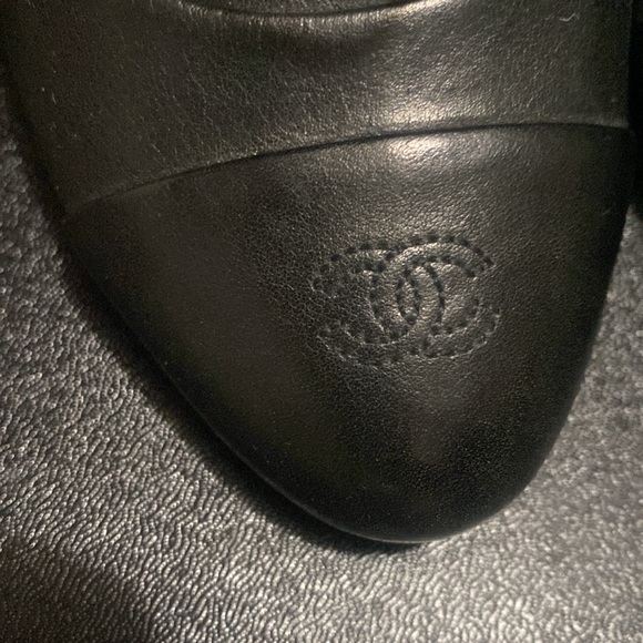 CHANEL Lambskin Cap Toe Short Ankle Boots 37  Black - Picture 8 of 11